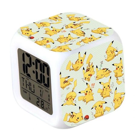 Fargerik Digital Vekkerklokke LED Lysende Kube LCD Med Lampe Klokke Barn Vekker Klokkeslett Ved Sengen Barn Bursdagsgaver