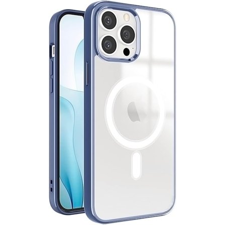 Magnetisk Etui, Kompatibelt med MagSafe, Ultra Slim Hård PC med Bløde TPU Kanter Beskyttelsesetui, til iPhone 13 Promax Etui blå