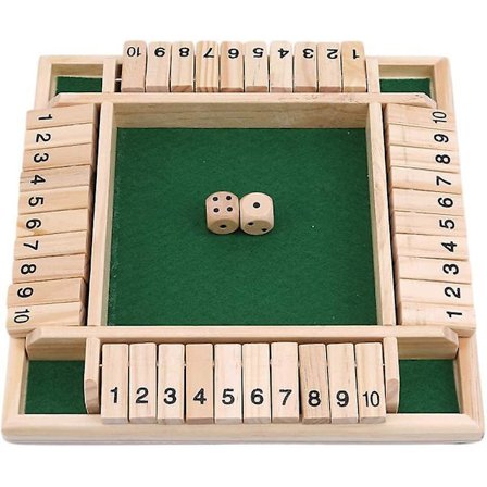 4 Player Shut Box Board Toy Digitalt flipbrädspel Familjespelbordsleksaker