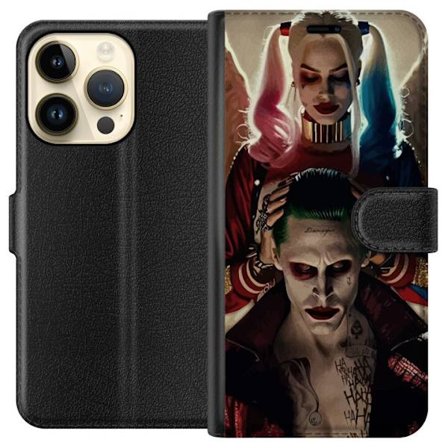 Yhteensopiva Lompakkokotelo Apple iPhone 14 Pro Jokeri ja Harley Quinn DC Comics Suicide Squad juliste retro sarjakuva roistot pariskunta elokuva fani