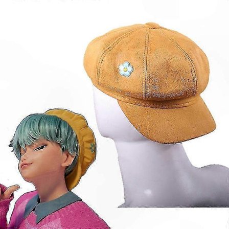 KPop-inspirert Baker-caps for gutter, tenåringer og voksne - Gul cosplay-hatt for idolfans