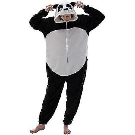 Snug Fit Unisex Voksen Onesie Pyjamas Dyr Enkeltdel Halloween Kostume Nattøj-r (2-3t Panda)