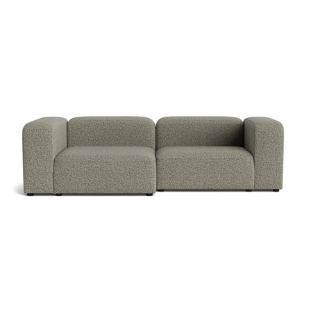 Milo Chaiselongue-Sofa, links | 260 cm in Puente Grün, modernes Design, meliertes Muster, bequeme Polsterung für Wohnzimmer Komfort.