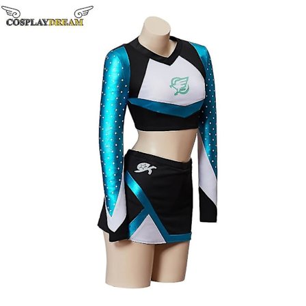 2023-euphoria Cheerleader Uniform Maddy Outfit Langærmet Crop Top Med Miniskjørt Sett High School Womens Cheerleading Kostyme I