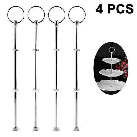 4 Sets 3 Tier Cake Stand Hardware,tiered Tray Hardware 3 Tier Cake Stand Fittings Hardware Dessert Serving Tray Stand Handle Hardware Fittings For Cak
