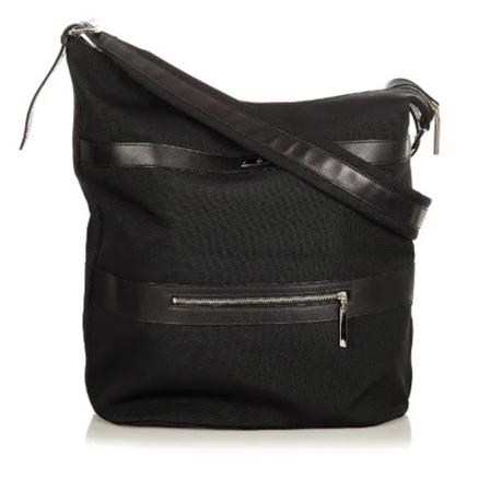 Gucci Vintage Pre-owned nylon crossbody-tasker Sort, Dame Vintage Tasker, Størrelse: ONE Size