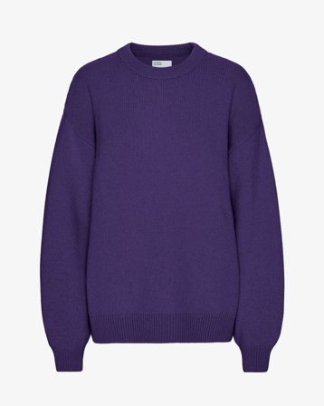 Oversized Merino Wool Crew - Ultra Violet S