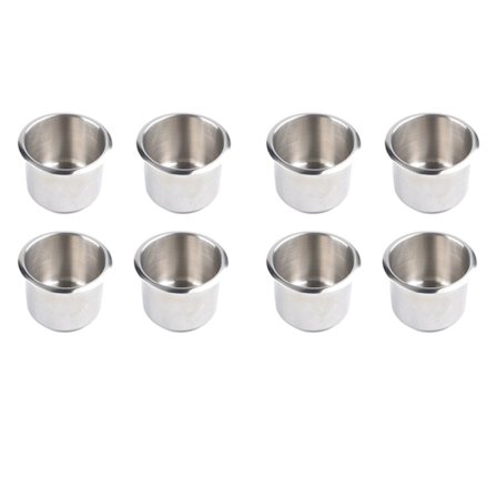 8 stk Universelle Marine Båtcup Holder 68x55mm Rustfritt Stål Drop In Drikk Cup Holder For Poker Ta