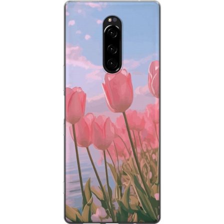 Mobilskal till Sony Xperia 1 med Rosa Tulpaner