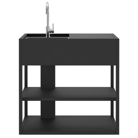 Röshults Essentials diskbänk 94 cm vänster, beluga black | Utematlagning > Utekök | Bagaren och Kocken