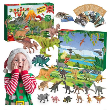 Julekalender Dinosaur Legetøj Julegave-WS-26 Dinosaur Identifikationskort Blind Box