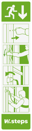 W.steps WURS IS-SE Instruksjonsskilt, Skilt