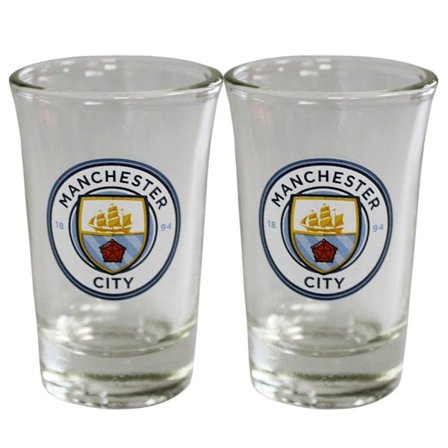 Manchester City FC Shot Glass Set (2-pack) En Storlek Flerfärgad