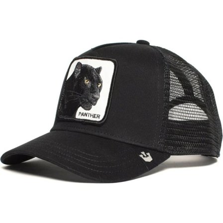 Mesh Djurbroderi Snapback Keps Svart Panter