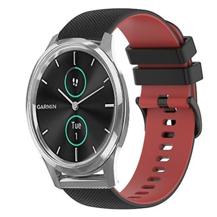 För Garmin Vivomove Luxe 20 mm rutigt tvåfärgat watch