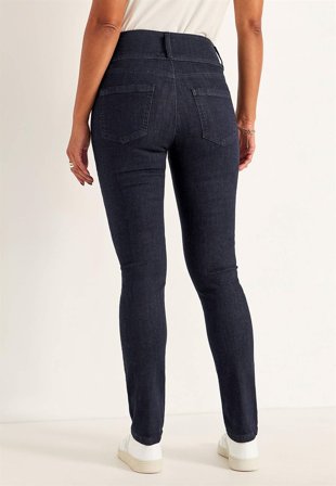 Cellbes of Sweden - Smalle jeans med høj talje - tre længder Jennifer i mørk denim / ikke vasket til damer i størrelse 54R