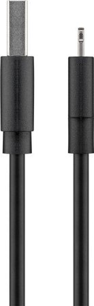 Goobay Apple Lightning USB Sync & Charging Cable, black - suitable for devices with an Apple Lightning connector