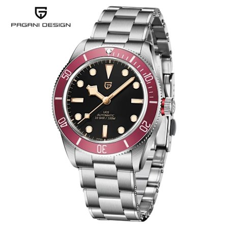 Automatisk ur til mænd mekaniske ure luksus rustfrit stål vandtæt ur