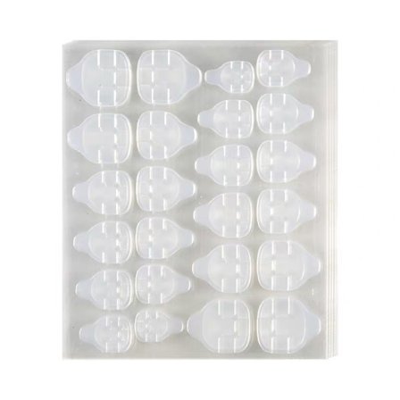 10 kpl läpinäkyvää kaksipuolista liimakynsitarraa, joustava