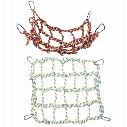 Nest Fågelbur Gunga Råtta Klätternät Stege Fågel Leksaker Hängmatta [DB]