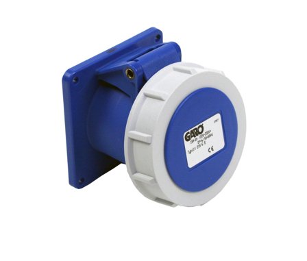 Garo UIV 216-6 S Paneluttag IP67, 3-polig, 16A Blå, 6 h, Anslutningsdon & kablar