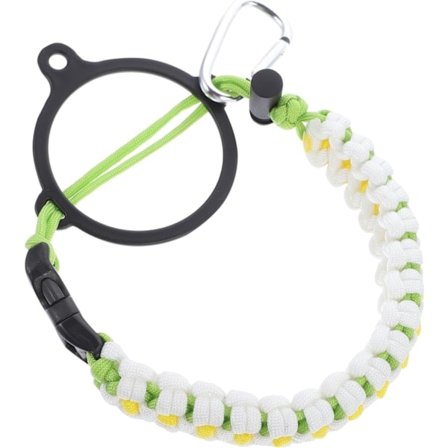 1 st kopparrep handrep campingarmband vattenflaska överlevnadsrem överlevnadsreparmband karbinhake rem rep bärrem vatten Vit