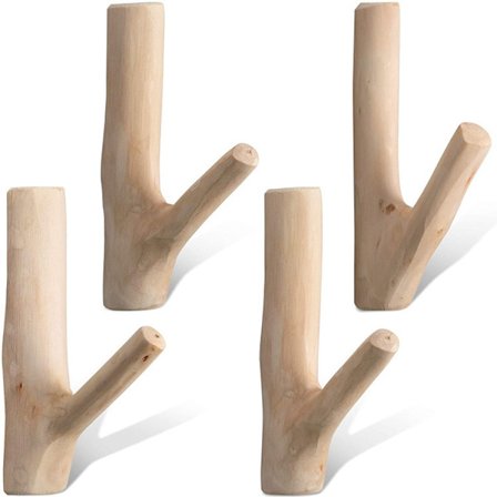 Vintage ekte naturlig tre gren veggmontert, veggmontert