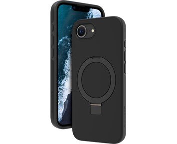 dbramante1928 iPhone 16e - Iceland Pro Kick - Black - Stötdämpande skal med MagSafe & ställ till iPhone 16e