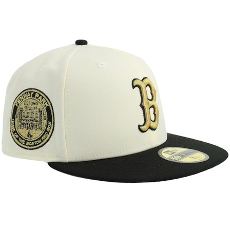 New Era - Negro fitted Gorra - "Hatstore Exclusive x Boston Red Sox 59FIFTY Fenway Park Chrome/Black Fitted " @ Hatstore