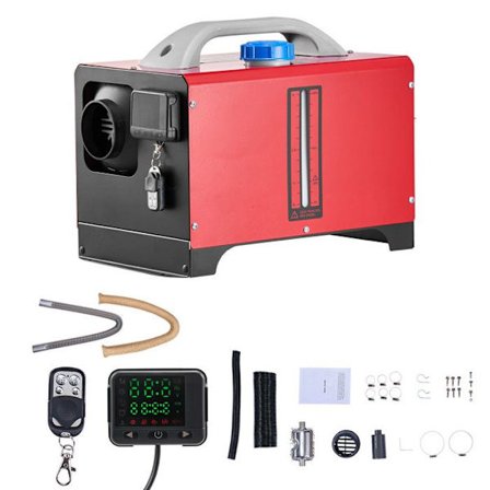 Dieselvarmer 8 kW DC 12-24 V-Duoku-Strømforbrug 0,18-0,36 L/h-Justerbar temperatur 0-40 °C