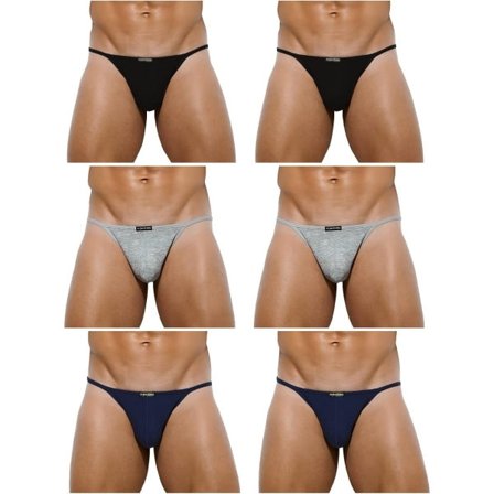 Herretrusser Badetøj Sexede G-streng Trusser Underbukser Badedragt 6-pak 3 XL 6-pak 3 XL