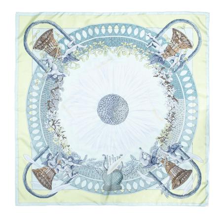 Hermès Vintage, Pre-owned Scarf Blauw, Dames, Maat:ONE Size