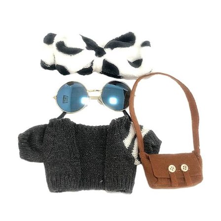 Pehmeät nukkevaatteet ja -asusteet 25~30 cm:n pehmoleluille, tummanvihreä