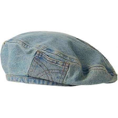 Y2k Hatte Kpop Tøj til Kvinder Malerhat Denim Beret Damehue Hip-Hop Beanies Grunge Retro Kasketter