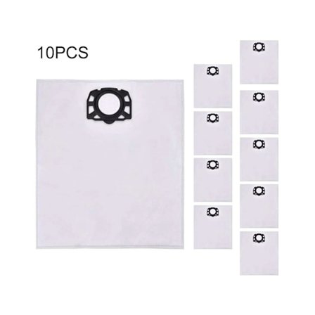 10X fleecefilterpåsar Ersättning för Karcher Wd4 Wd5 / Premium Mv4 Mv5 Mv6 Dammsugare Dammsugare mattsopare