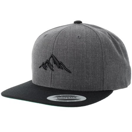 Wild Spirit - Grå snapback Keps - Mountain 3d Black/Charcoal Grey/Black Snapback @ Hatstore