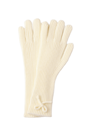 Å WOMAN Fingervantar med rosett SAGA Vantar & handskar Vit ONESIZE