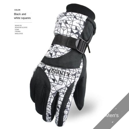 Kvinnor Män Cykelhandskar Utomhus Förtjockad Fleecefodrad Thermal Non-Slip Male-White Cube Average Size