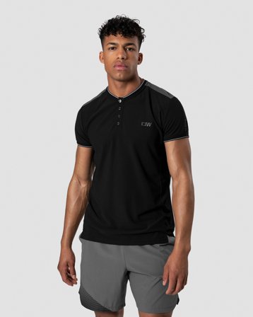 ICANIWILL - Smash Padel Polo Black Men - Herr - Träningskläder från ICIW