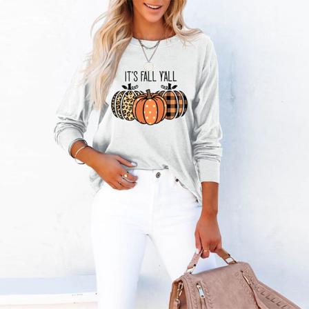 T-shirt Med Rund Hals För Damer För Halloween