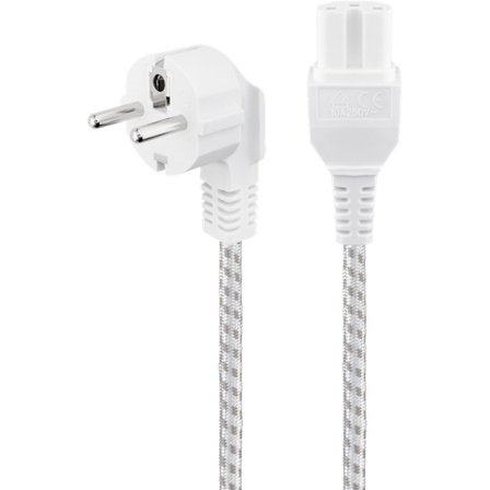 Anslutningskabel för varmvattenberedare, 2 m, vit-silver