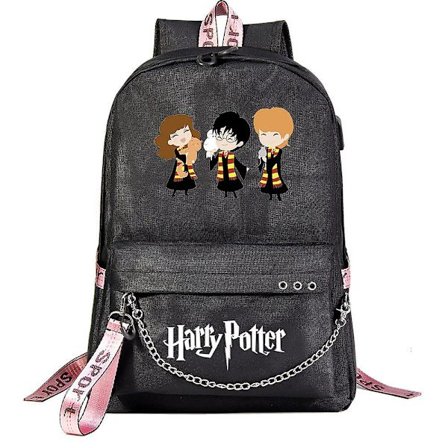 Harry Potter Ryggsäck för tonåringar - Unisex skolreseväska med tecknad design, stor kapacitet - Fashionabla studenters casual Mochilas hög kvalitet