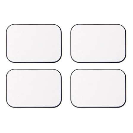 4 stk. Udskiftningsmetal rektangulær magnetisk plade klistermærke til telefonholder