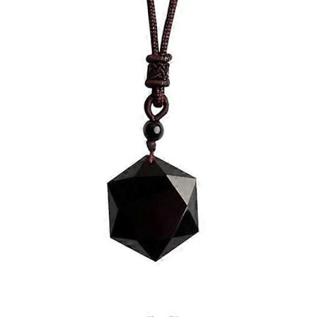 2025 Ny Modell Dam Faux Obsidian Halsband Hexagram Hänge Med Rep Tröjkedja Smycken