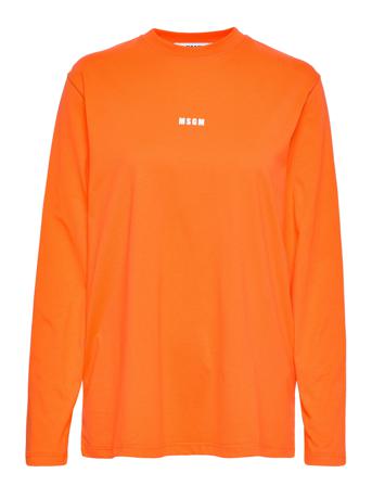 T-Shirt T-shirts & Tops Long-sleeved Oransje MSGM