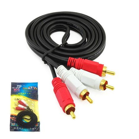 2RCA Han till 2RCA Han Audio Video Kabel RCA Audio Splitter Kabel för DVD Audio 1.38M