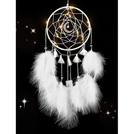 Hatt Drømmefanger Vindklokker DIY Håndverk Materialsett Fjær Deko