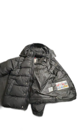 Svart Moncler pufferjacka S