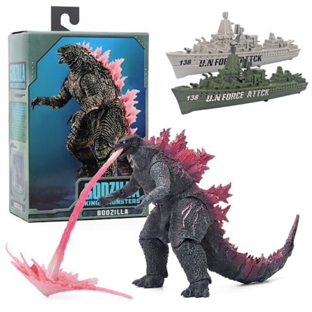 Rød Drage Leketøy Kongen av Monstrene Actionfigur Hode-til-Hale 30 cm Statue Modell Leketøy Beste Gave Rosa Godzilla + slagskip