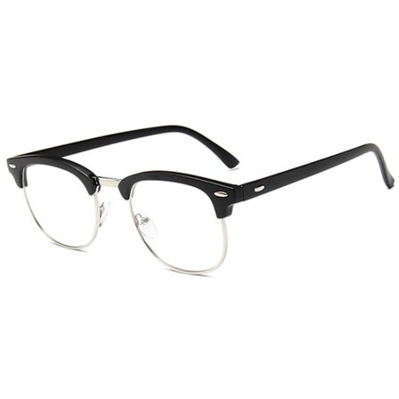 MattsVart ClubMaster Glasses uden styrke klare briller